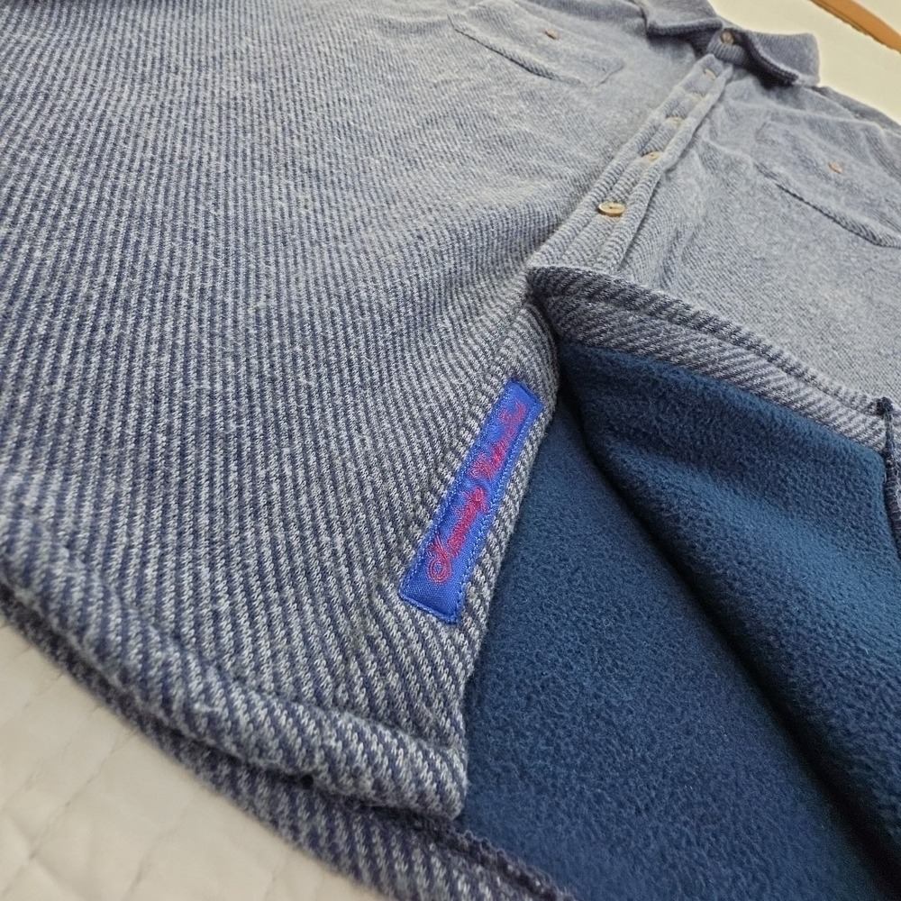 Robert Graham Barford Shacket Men's L Blue Tweed Fleece Lined NEW Classic Fit - Picture 5 of 16